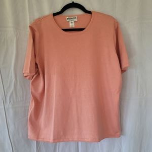 Pendelton Pink Silk Blend Knit Basic Top